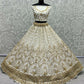 Jyoti Fashion Women's Off White Bridal Net Fancy Sequins with Multi Thread Embroidered & Handwork Wedding Lehenga Choli | Swadesiicart