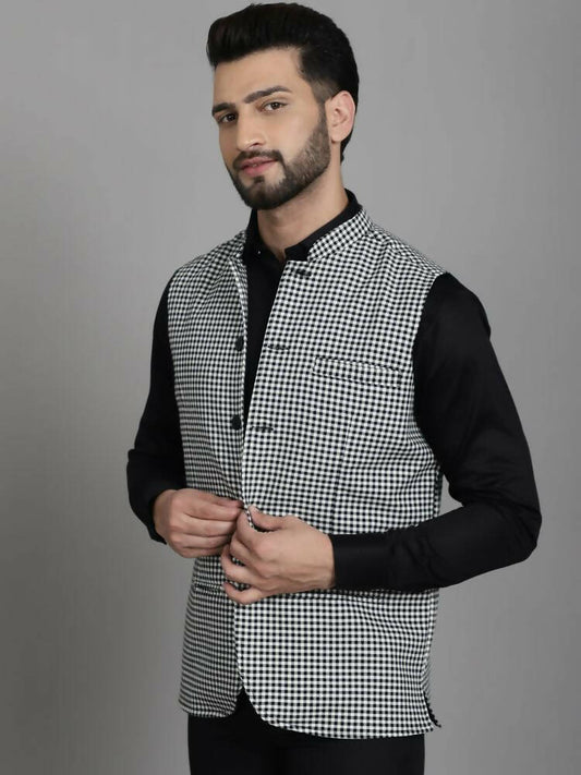 Even Apparels Nehru Jacket With Welt Pockets - Multi | Swadesiicart