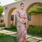 Vishnu Weaves Women's Baby Pink Paithani Silk Zari Woven Saree with Unstitched Blouse - Swadesiicart