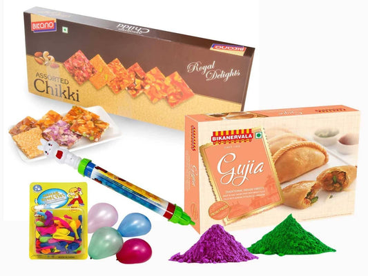 Bikano Assorted chikki With Holi Ghujia | Swadesiicart