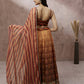 House of Panchhi Brown Organza Floral Print and sequinse work Lehenga choli & Dupatta | Swadesiicart