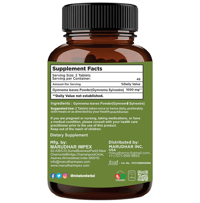 Minature Gymnema Tablets | Swadesiicart