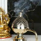 CraftVatika Gold-Toned Dhoop Dani Loban With Handle & Incense Stick Holder Showpiece | Swadesiicart