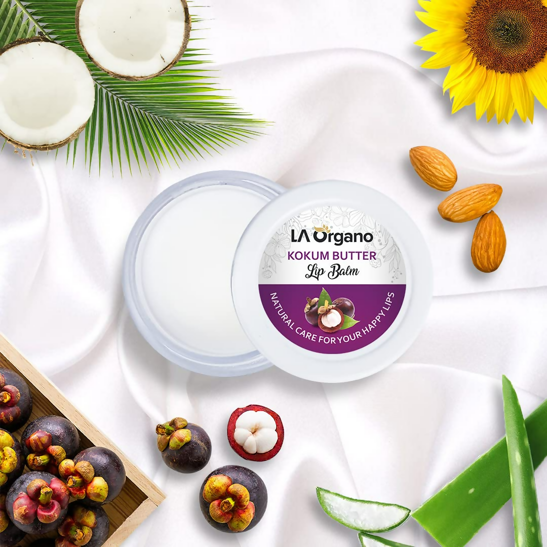 LA Organo Kokum Butter Lip Balm For Dry Chapped Lips - Swadesiicart