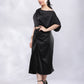 BohoJazz Drape Skirt with One Shoulder Cowl Top Co-ord Set - Black - Swadesiicart
