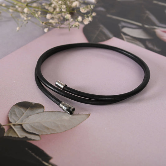 NVR Men Black Wraparound Bracelet - Swadesiicart