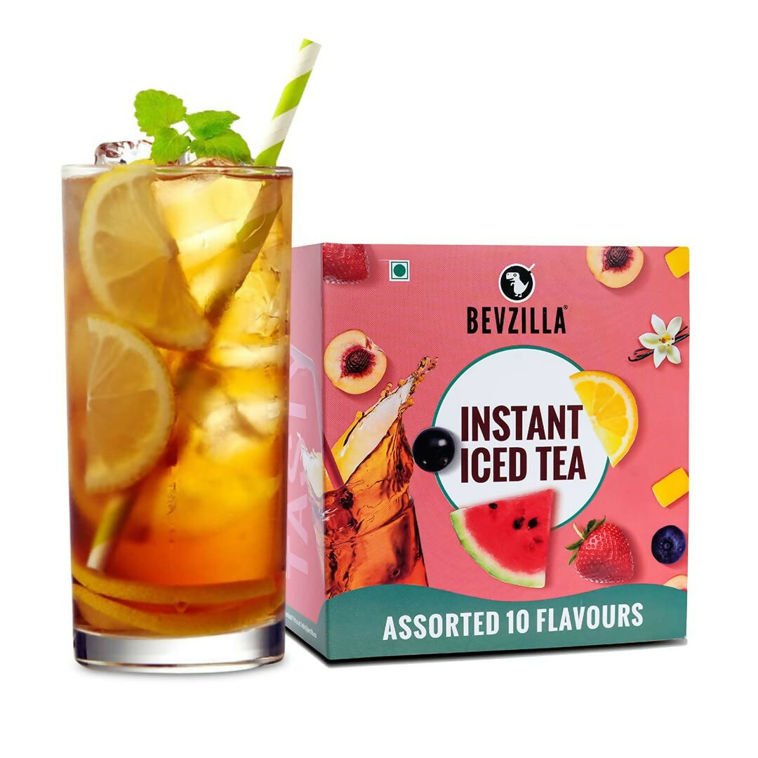 Bevzilla Instant Iced Tea Powder - Assorted 10 Flavours | Swadesiicart