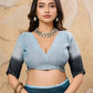 Shree Shyam Fashion Sky Blue Linen Saree