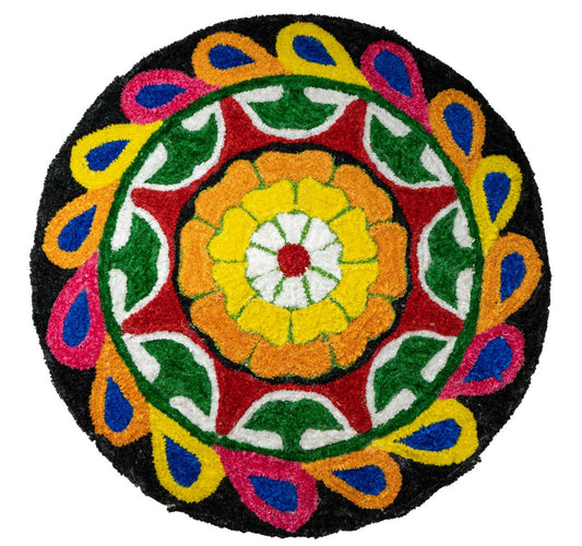 Kundan HandiKrafts Flower Mat Design 1 - Readymade - Aahana - The Bliss Store