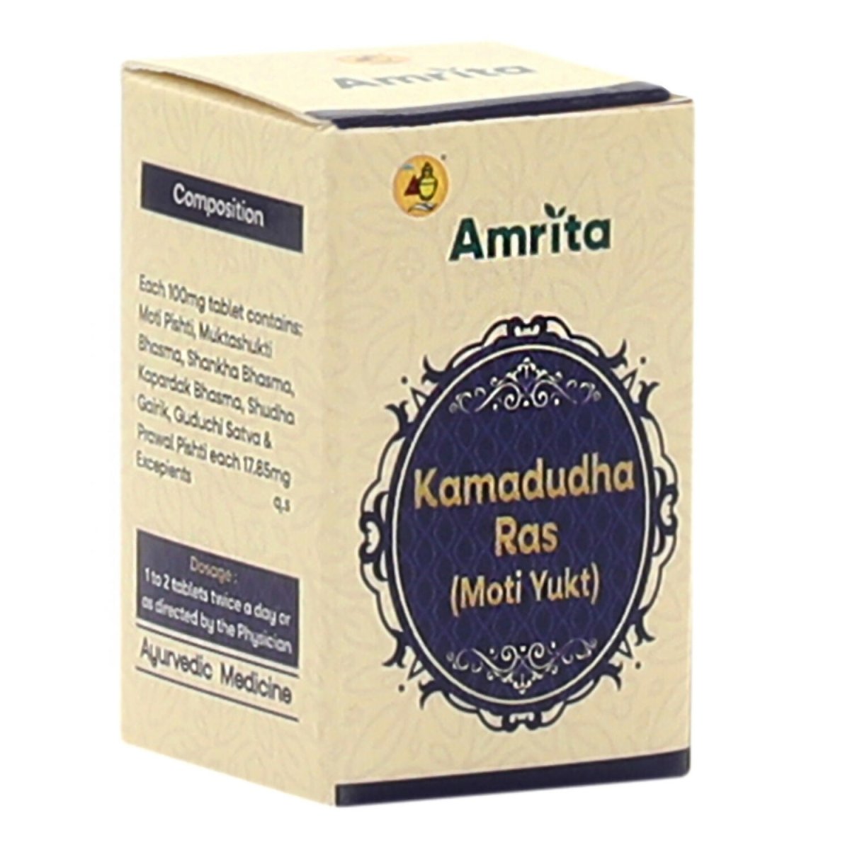 Amrita Kamdudha Ras Moti Tablets - Swadesiicart