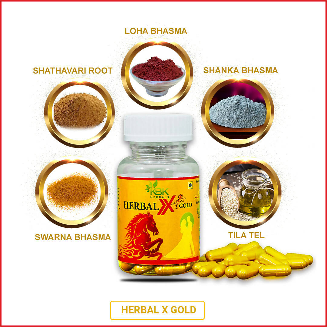 KBK Herbals X Gold capsules | Swadesiicart