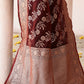 Joban Fashion Coco Brown Banarasi Soft Pure Handloom Banarasi Silk Saree | Swadesiicart