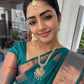 DEIANA'S Beautiful Designer Golden zari Soft Lichi Silk Saree - Blue - Swadesiicart