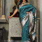 Astita Banarasi Silk Sea Green Saree | Swadesiicart