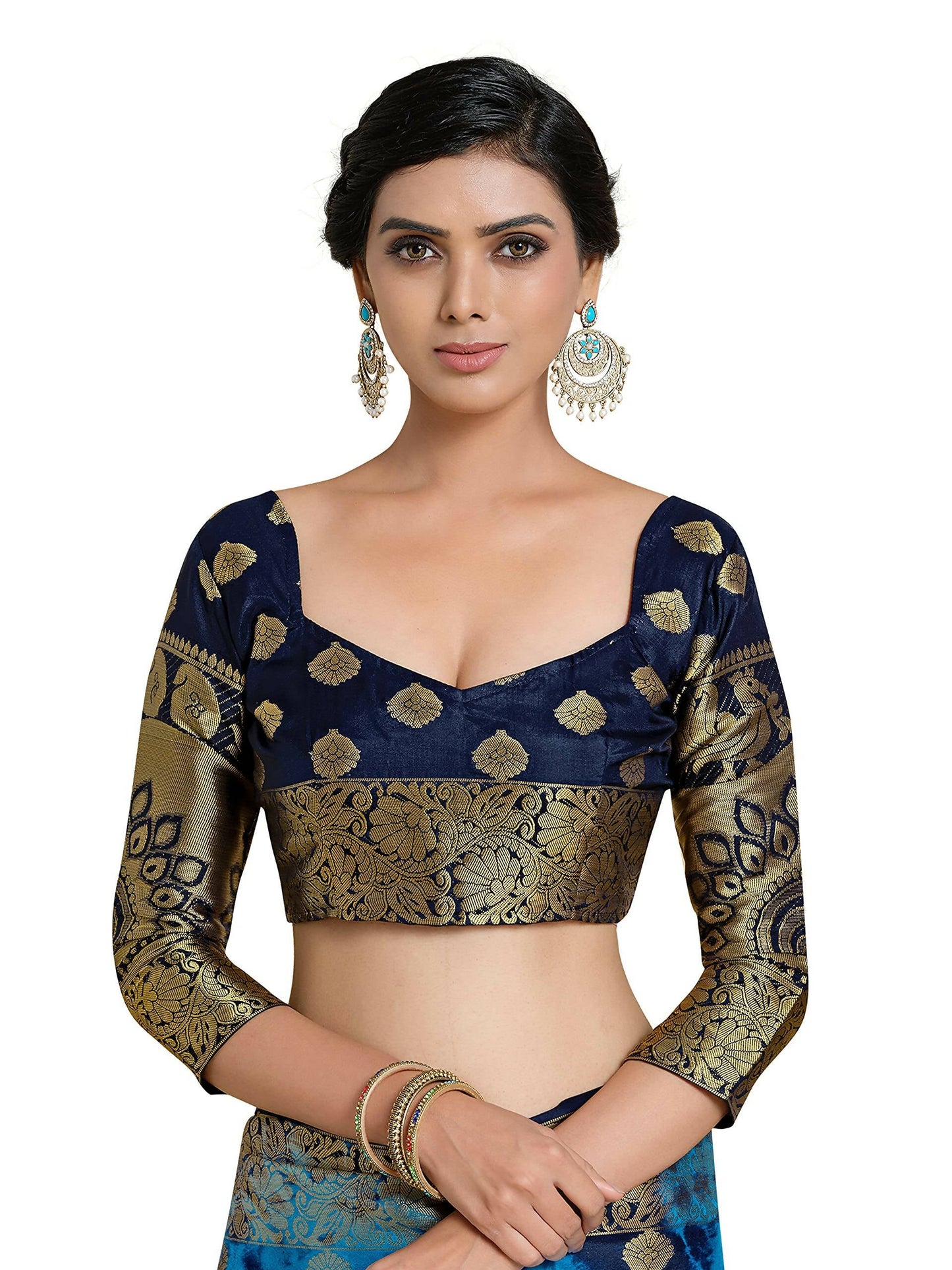 Mimosa Women's Banarasi Art Silk Multicolor Saree | Swadesiicart
