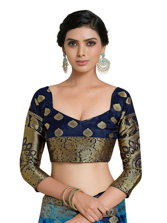 Mimosa Women's Banarasi Art Silk Multicolor Saree | Swadesiicart