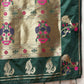 Lorenvalley Fashion Green Soft Paithani Silk Woven Design Gold Zari Meenakari Weaving Saree - Swadesiicart