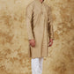 Bluesaanchi Men's Handloom Embroidered Ecru Kurta Set | Swadesiicart