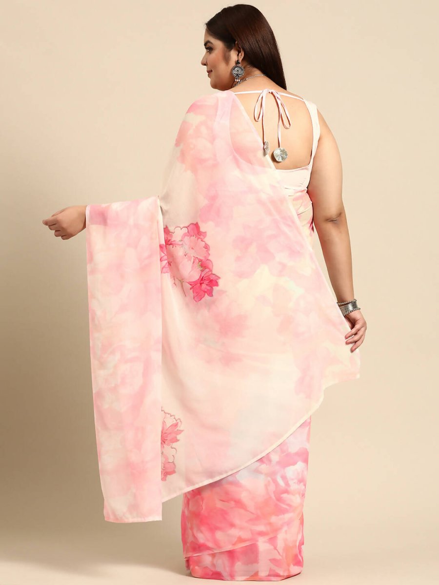 Ahalyaa Women's Traditional wear Saree - Pink | Swadesiicart