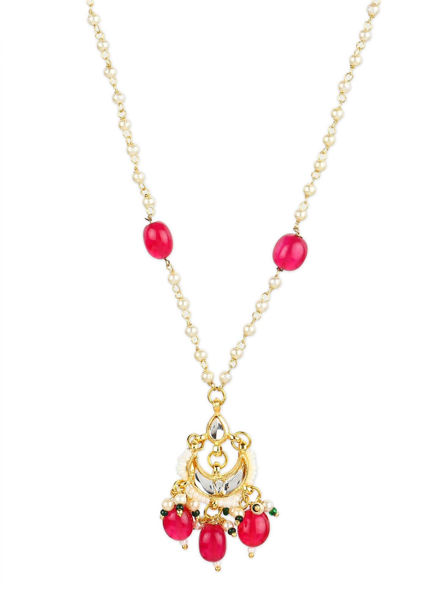 Women's Gold-Polished Necklace - Ruby Raang | Swadesiicart