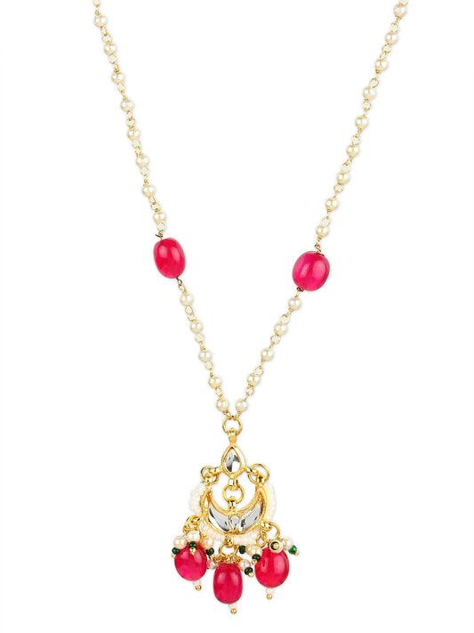 Women's Gold-Polished Necklace - Ruby Raang | Swadesiicart