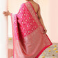 Joban Fashion Hot Pink Soft Pure Handloom Banarasi Silk Saree | Swadesiicart