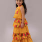 Lil Drama Genda Phool Mustard Choli and Lehanga Set For Girls | Swadesiicart