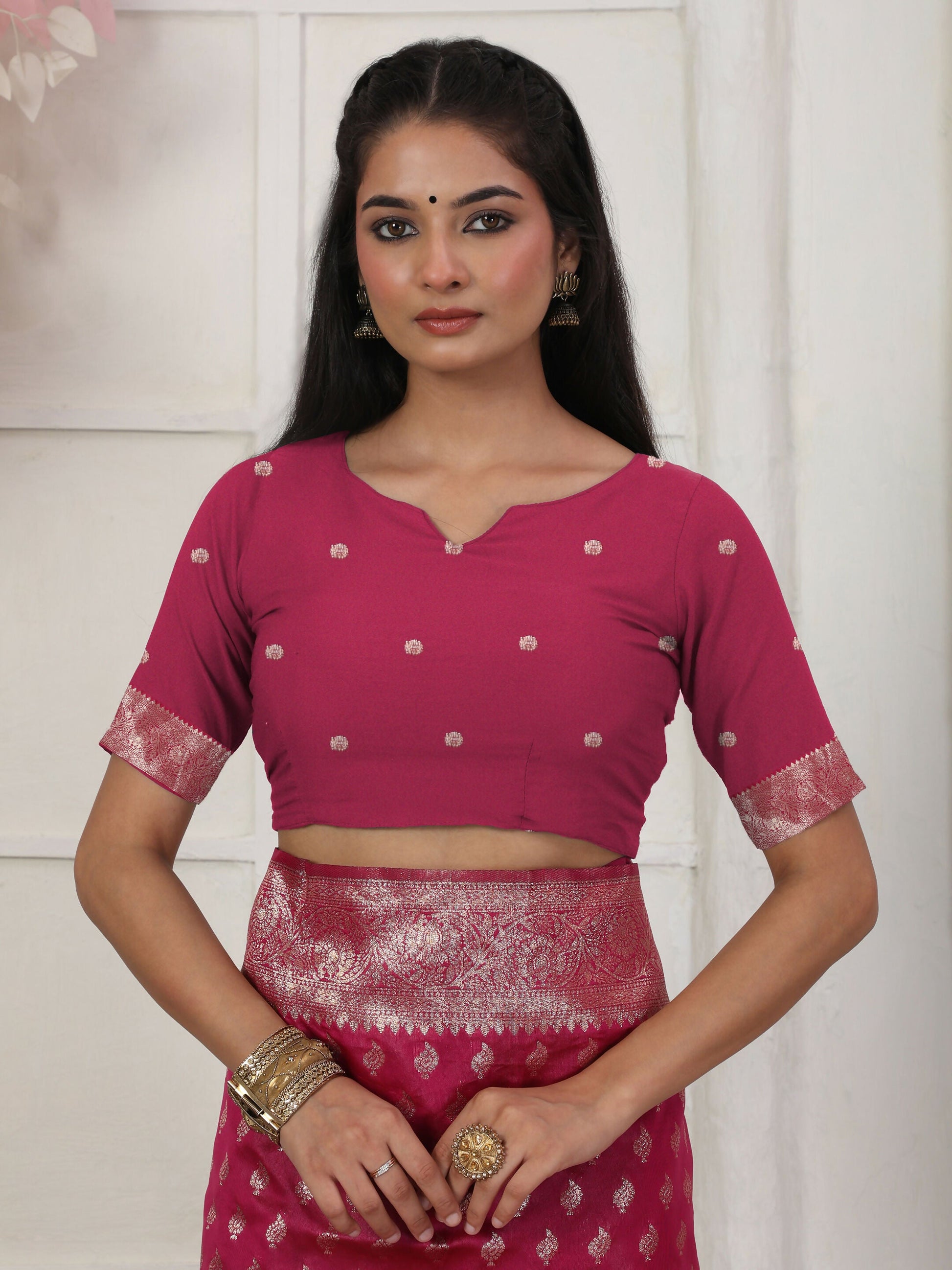 Shree Shyam Fashion Lichi Silk Wine Saree