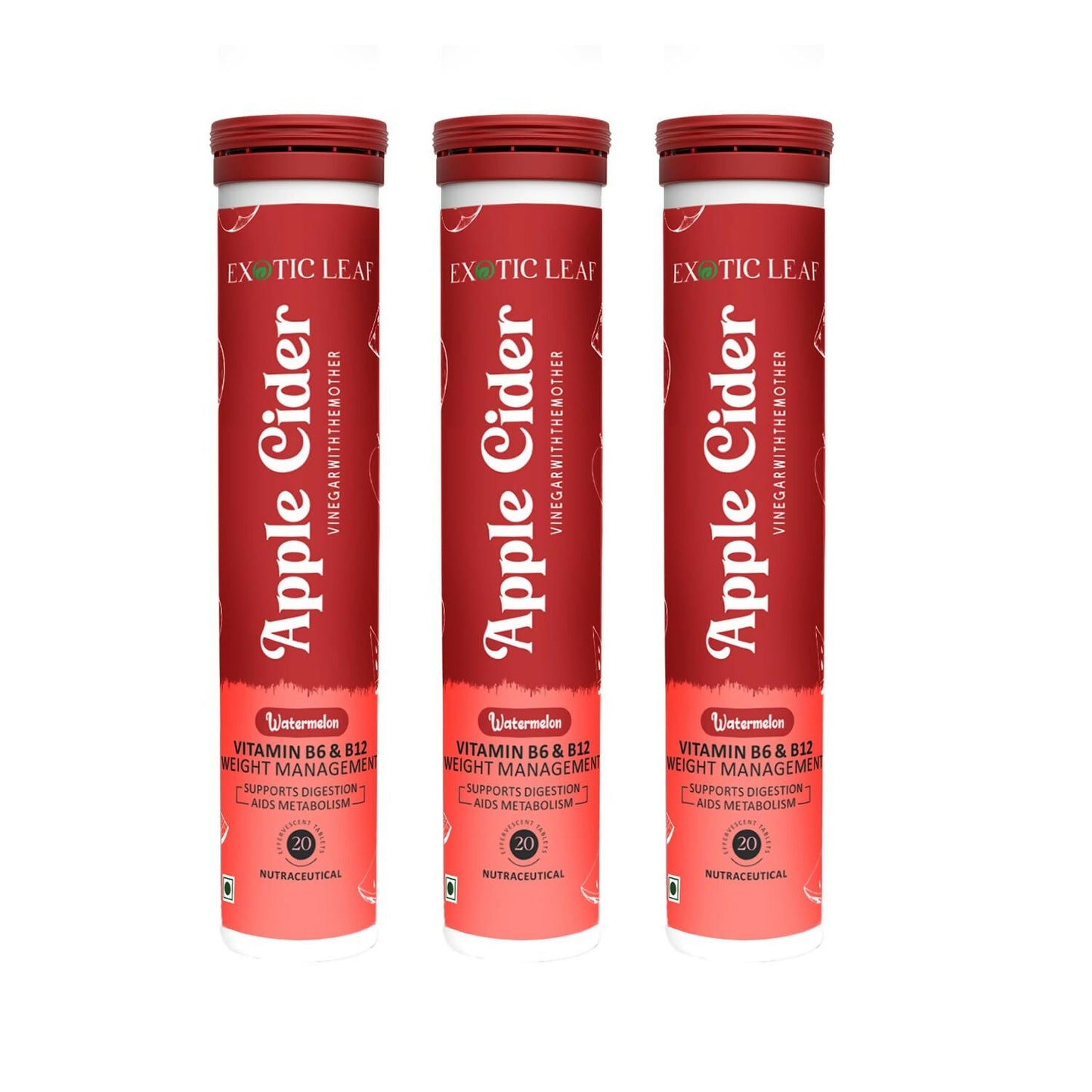 Exotic Leaf Watermelon Apple Cider Vinegar Tablets - Swadesiicart