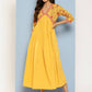 Ahalyaa Women's Traditional wear Ethnic Dress - Mustard | Swadesiicart