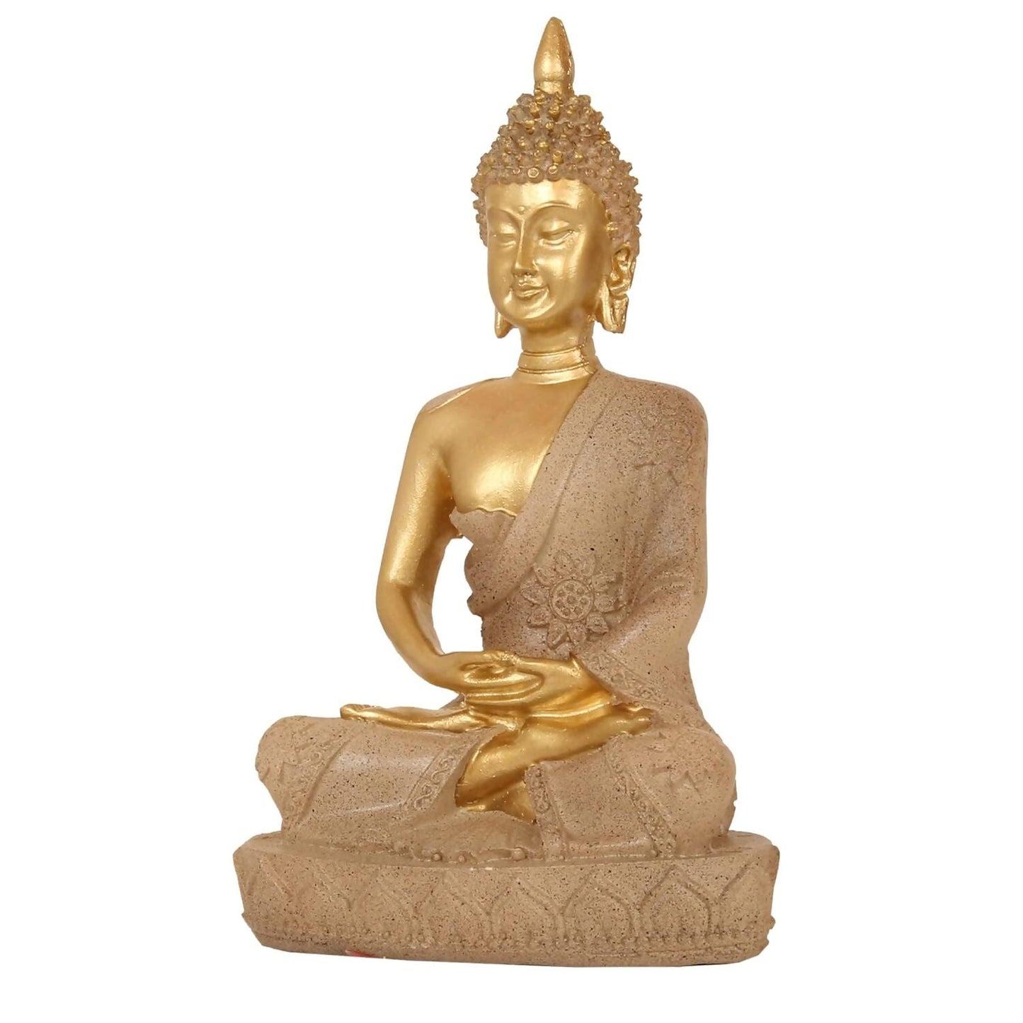 Tied Ribbons Lord Buddha Meditating Statue Idol - Swadesiicart