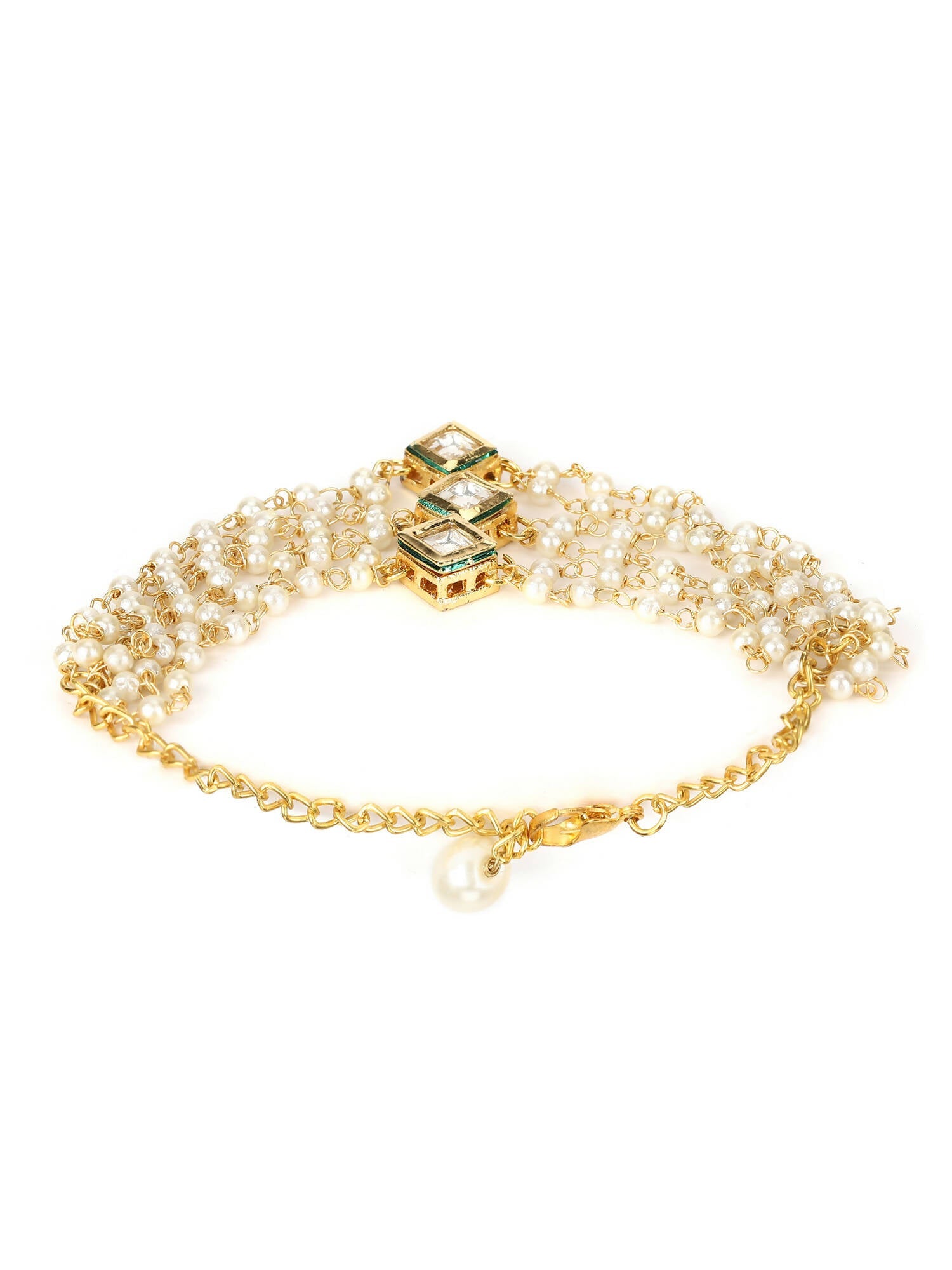 Women's White Bracelet - Ruby Raang - Swadesiicart