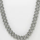 NVR Men Silver-Plated Stainless Steel American Diamond Chain | Swadesiicart