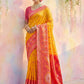 Anaita D Yellow Soft Silk Printed Saree With Blouse