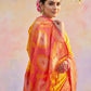 Anaita D Yellow Soft Silk Printed Saree With Blouse