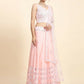 Jyoti Fashion Dreamy Baby Pink Silk Thread with Paper Mirror & Cut work Lehenga Choli with Dupatta | Swadesiicart