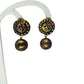 Terracotta Stud With Round Drop Earrings