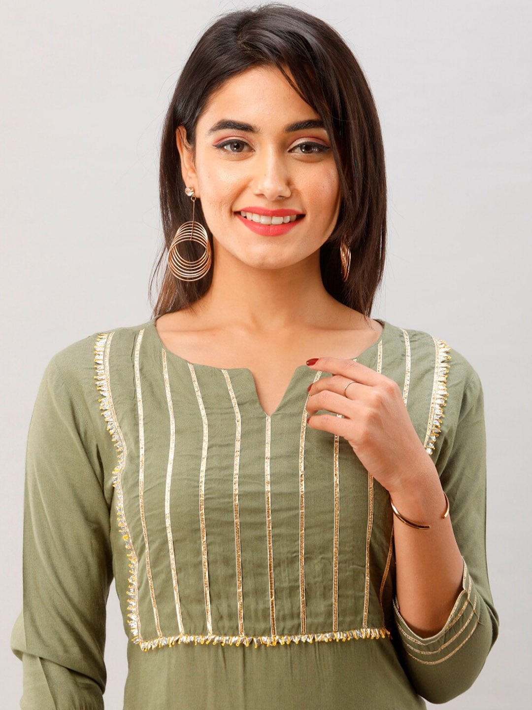 Kalini Women Green Kurta with Sharara | Swadesiicart