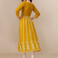 HERE&NOW Ethnic Motifs Embroidered Chikankari Georgette Anarkali Kurta | Swadesiicart