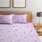 BOMBAY DYEING Pink Floral Cotton 120 TC King Bedsheet with 2 Pillow Covers - Swadesiicart