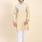 HOUSE OF KARI Ethnic Motifs Yoke Design Mandarin Collar Chikankari Pure Cotton Kurta | Swadesiicart