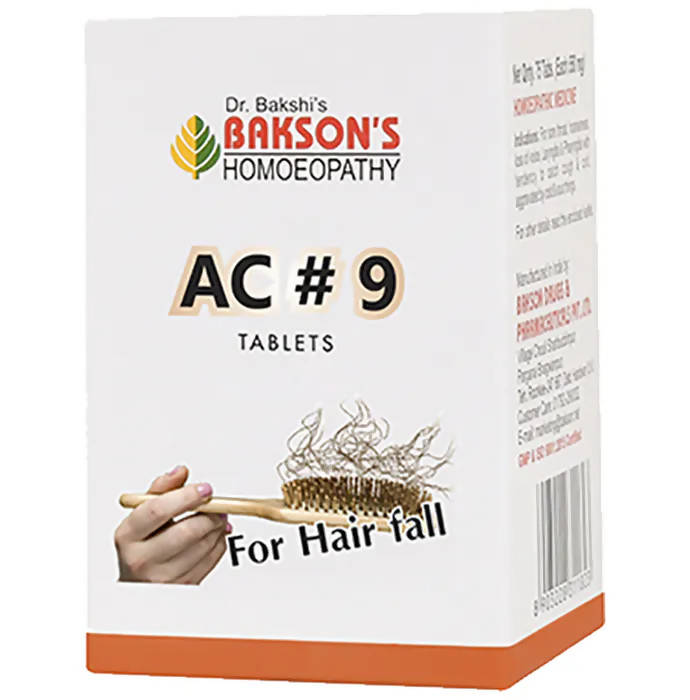 Bakson's Homeopathy AC#9 Tablets | Swadesiicart