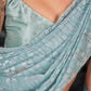 Tikhi Imli Blue Woven Design Ready to Wear Saree | Swadesiicart