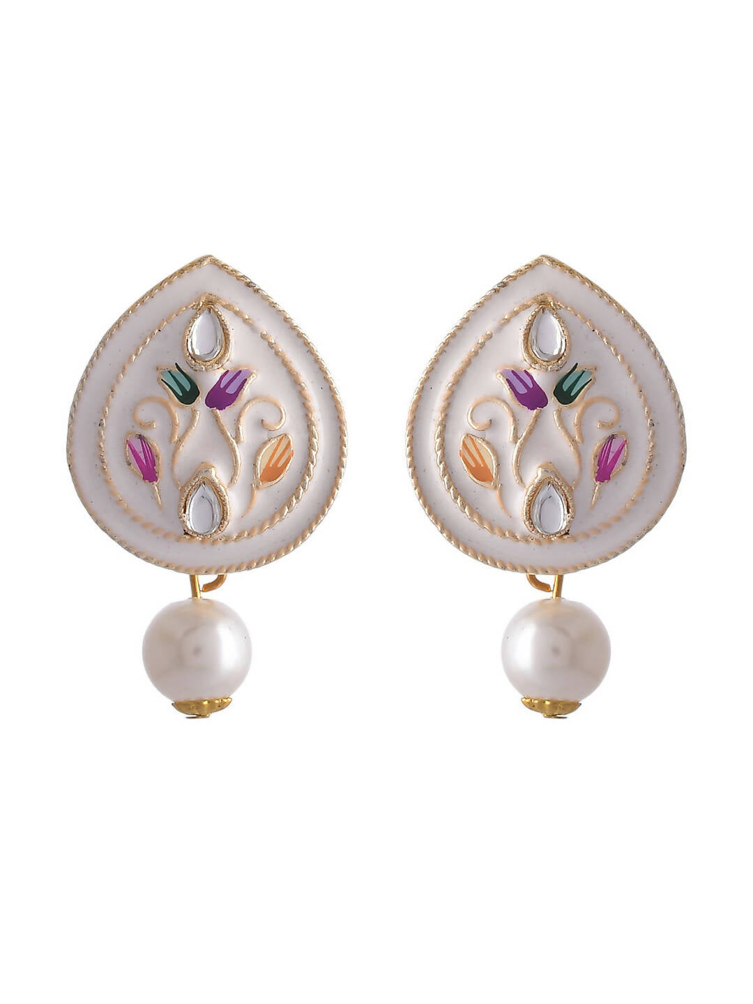 VOJ Women White Color stainless steel Jewellery Set - Swadesiicart