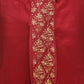 Sethukrishna Men Maroon Embroidered Dhoti Pant | Swadesiicart