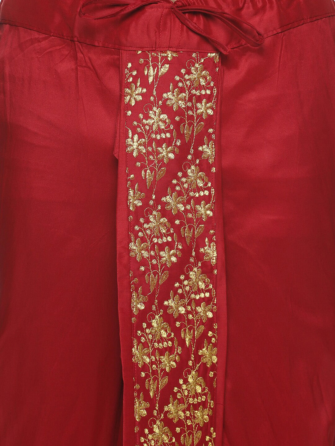 Sethukrishna Men Maroon Embroidered Dhoti Pant | Swadesiicart