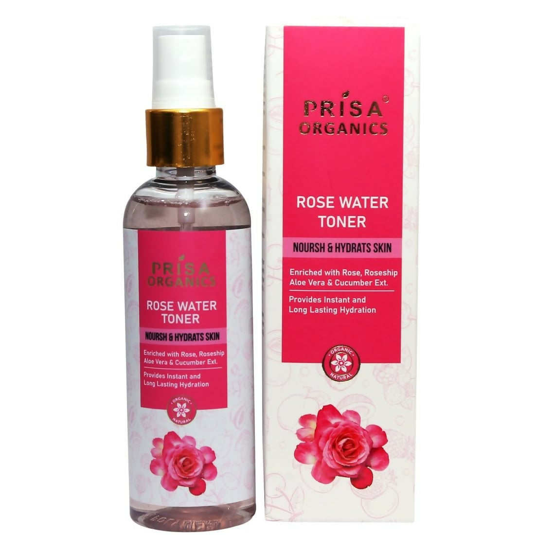 Prisa Organics Rose Water Toner - Swadesiicart