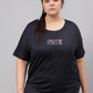 MKH Plus Size Typography Printed Relaxed Fit Dri-FIT T-shirt - Swadesiicart