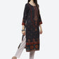 Biba Women Black Ethnic Motifs Printed Kurta - Swadesiicart