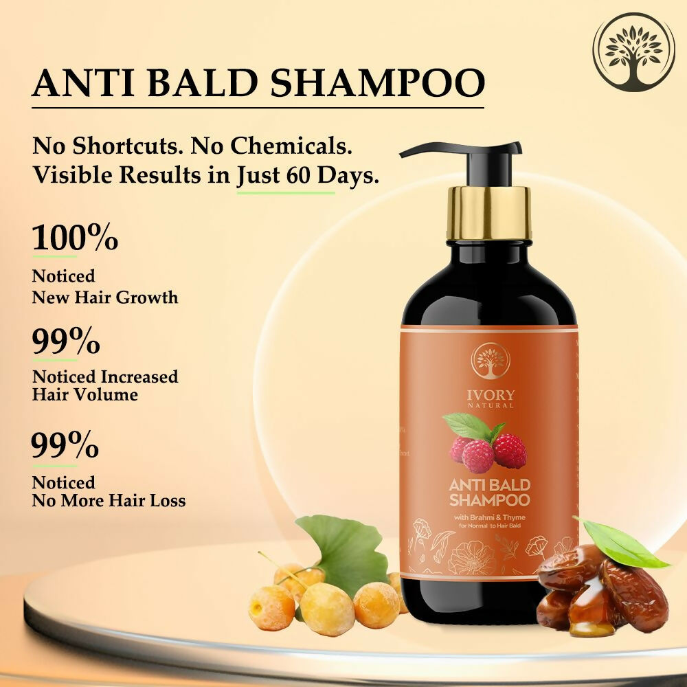 Ivory Natural Bald Shampoo Organic For Loss Of Hair And Get Fuller Thicker Hair | Swadesiicart